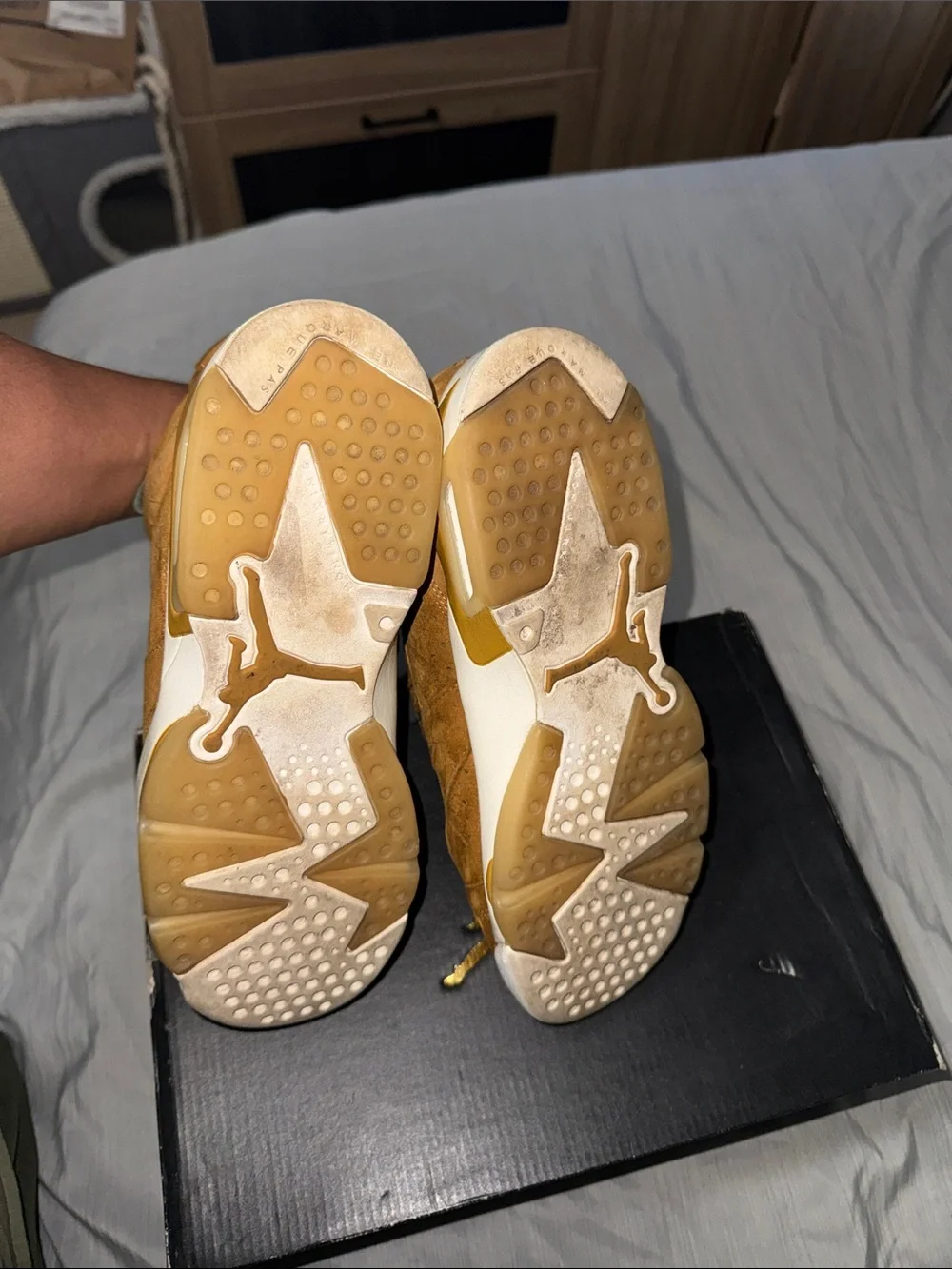 Jordan Wheat Brown Suede 6s